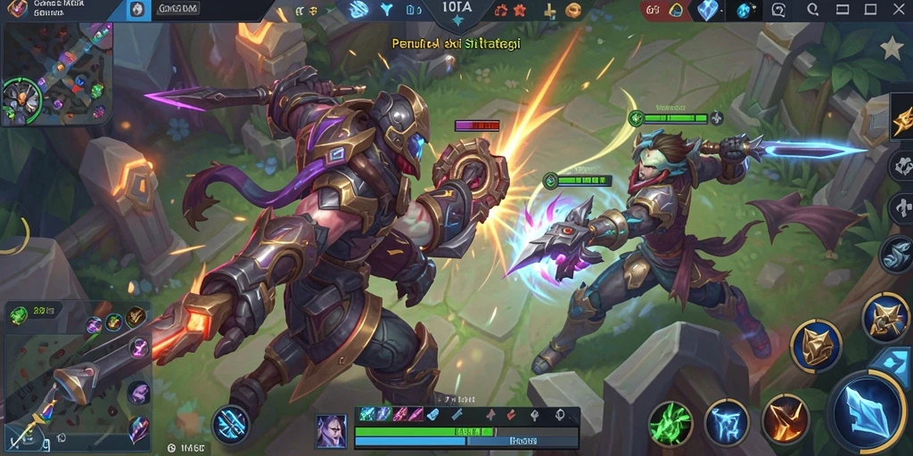 Tampilan gameplay seru dalam 6CF yang penuh strategi dan aksi.