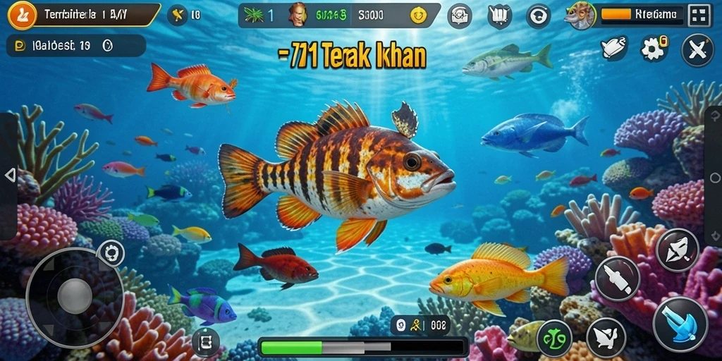 Screenshot gameplay 71H yang menampilkan aksi Tembak Ikan seru.