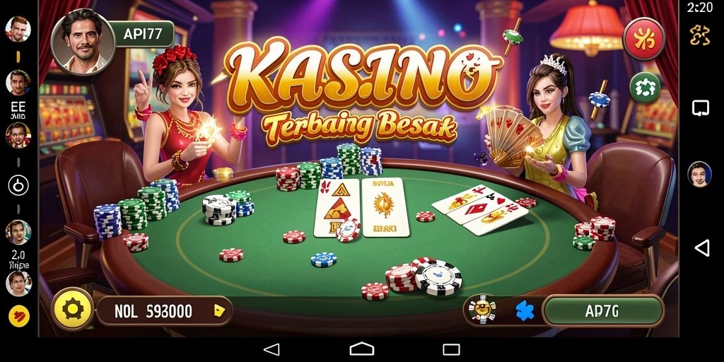 Tampilan utama API77 menampilkan gameplay Kasino yang seru dan menarik.
