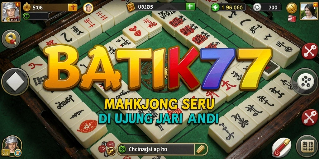 Tampilan gameplay BATIK77 dengan grafis Mahjong yang menawan.