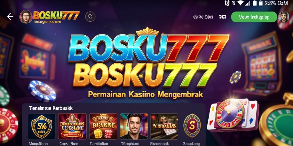 Tampilan seru dari gameplay BOSKU777 yang memukau.