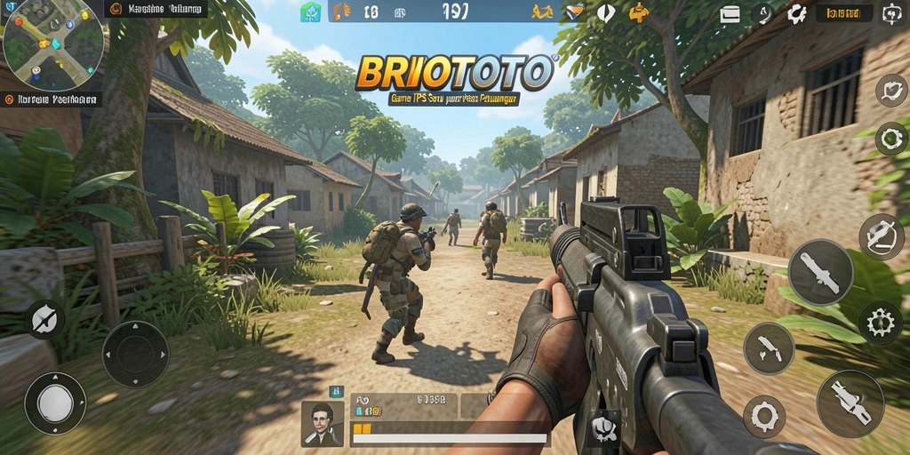 Tampilan gameplay seru dari BRIOTOTO dalam aksi TPS.