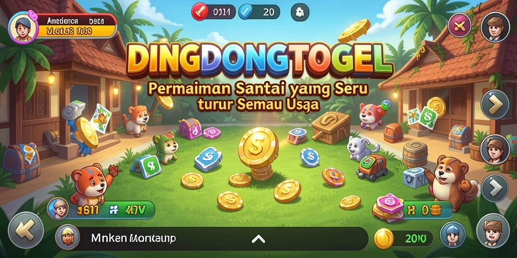 Screenshot gameplay DINGDONGTOGEL menampilkan suasana seru permainan.