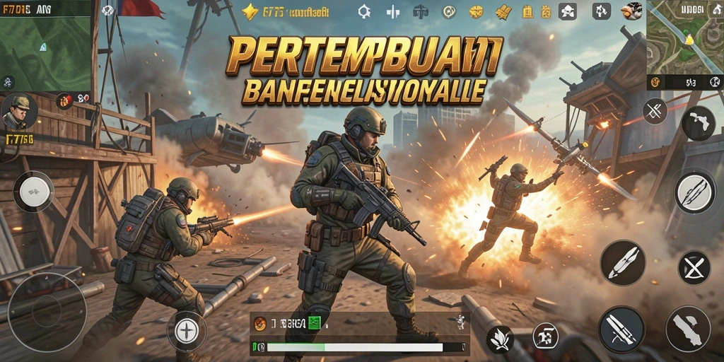 Screenshot F7F7 menampilkan aksi seru dalam pertempuran Battle Royale.