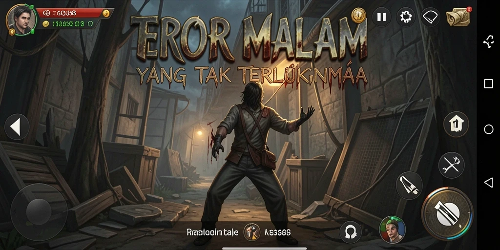 Gameplay seram GG368 di tengah kegelapan yang mencekam.