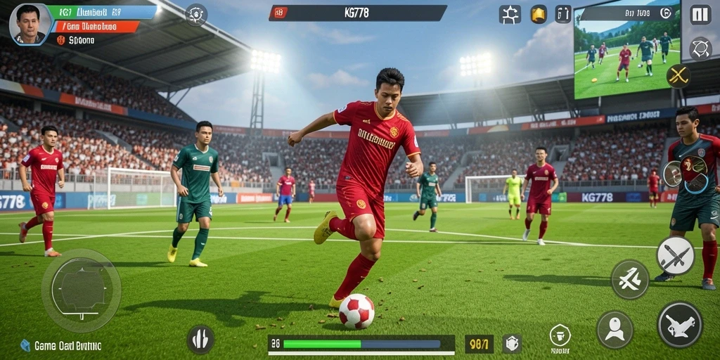 Tampilan gameplay seru dari KG778 dengan aksi olahraga yang mendebarkan.