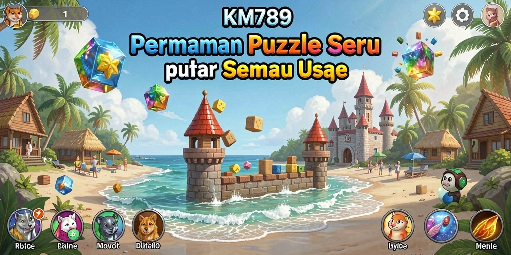 Tampilan gameplay seru dari KM789 dengan tantangan Puzzle yang menarik.