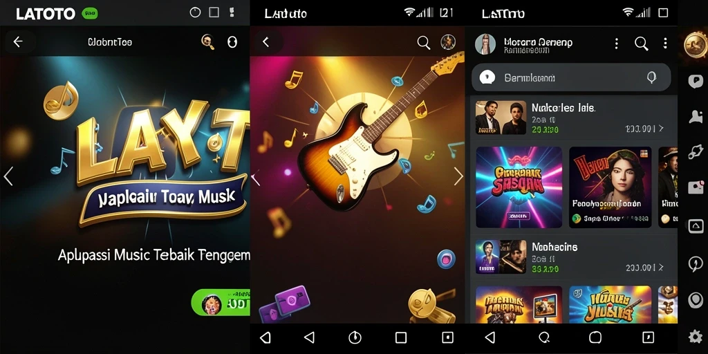 Tampilan gameplay LATOTO yang seru dan interaktif dengan musik favorit.