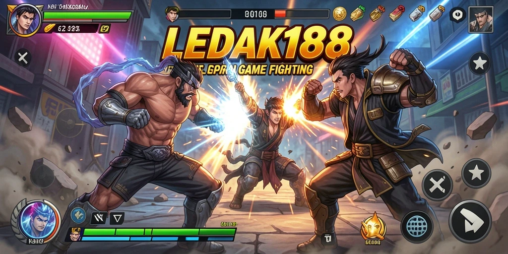 Tampilan gameplay LEDAK188 yang menegangkan dan penuh aksi Fighting.
