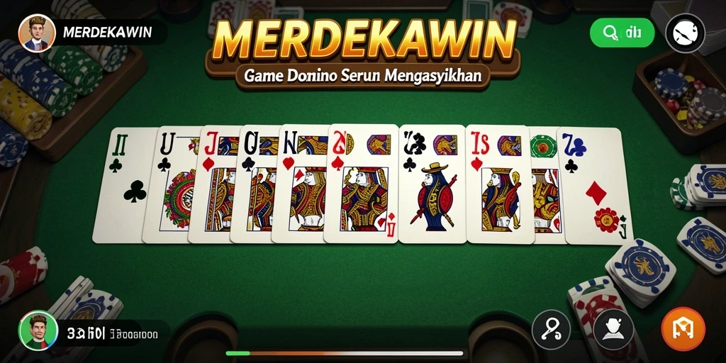 Tampilan menarik dari permainan Domino MERDEKAWIN dengan aksi seru.