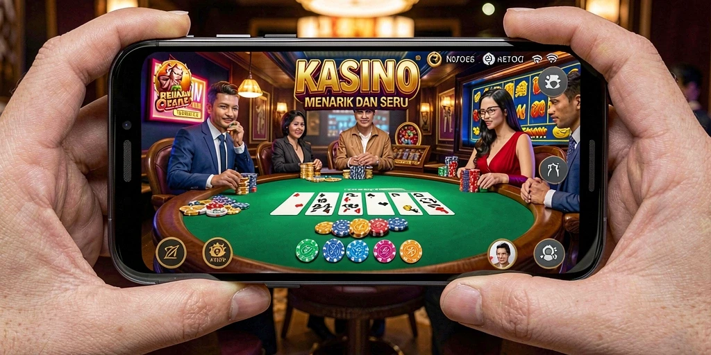 Tangkapan layar gameplay N06 yang menunjukkan keseruan permainan kasino.