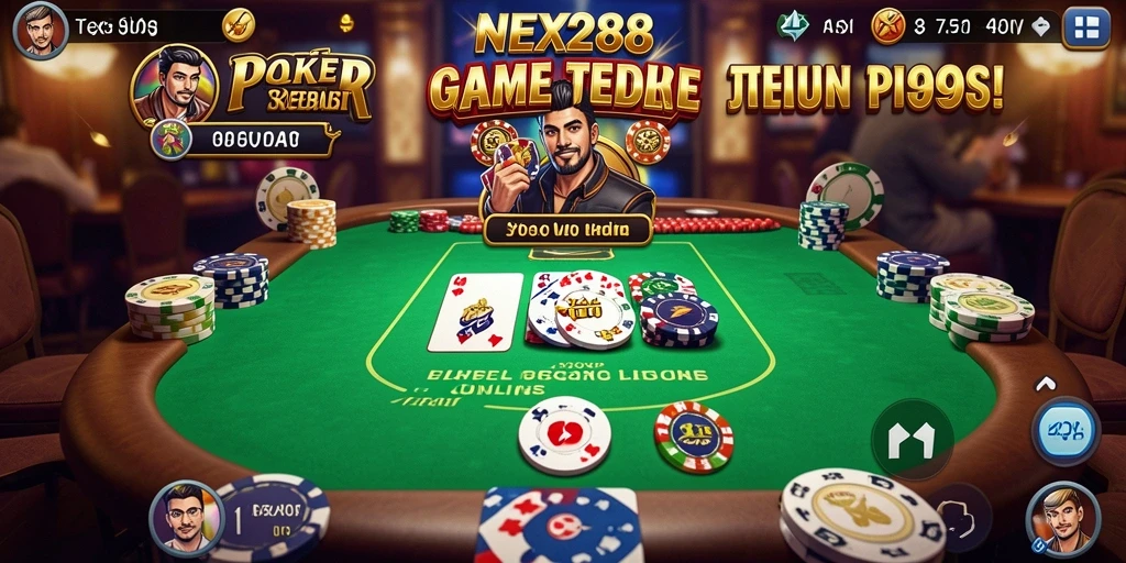 Tampilan gameplay seru di NEX288 dengan fitur interaktif poker.