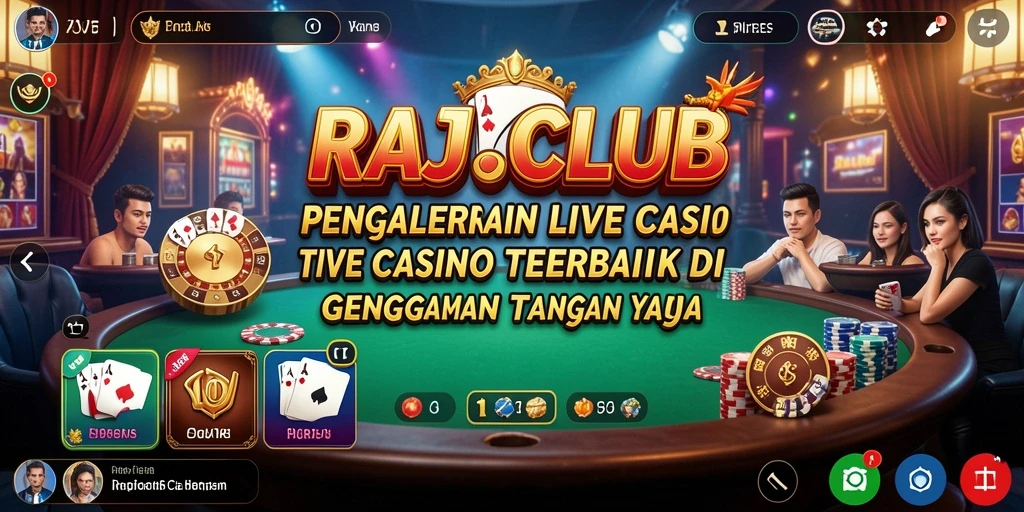 Tampilan gameplay RAJACLUB yang mengesankan dalam Live Casino.