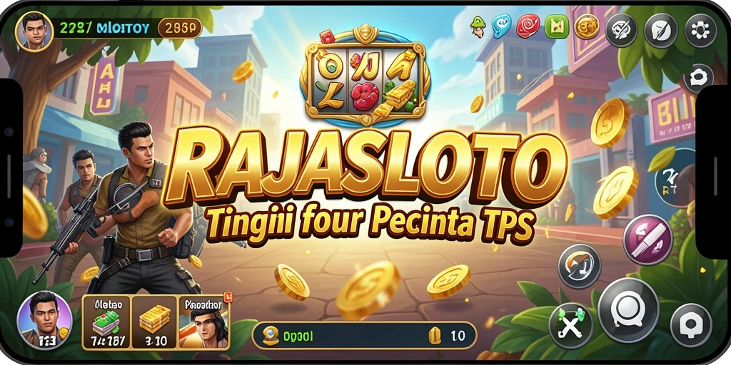Tampilan utama gameplay RAJASLOTO yang mendebarkan.