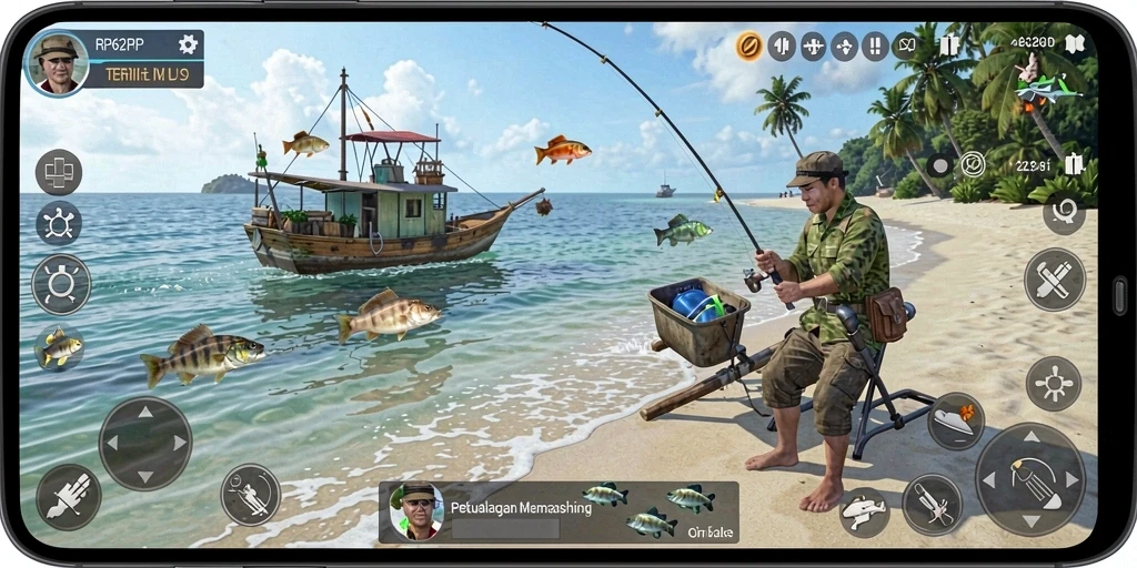 Tangkapan ikan yang menakjubkan dalam gameplay RP62RP.