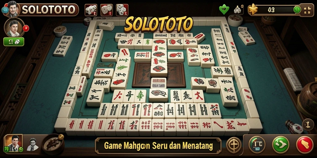 Screenshot gameplay SOLOTOTO yang menarik dan menantang permainan Mahjong.