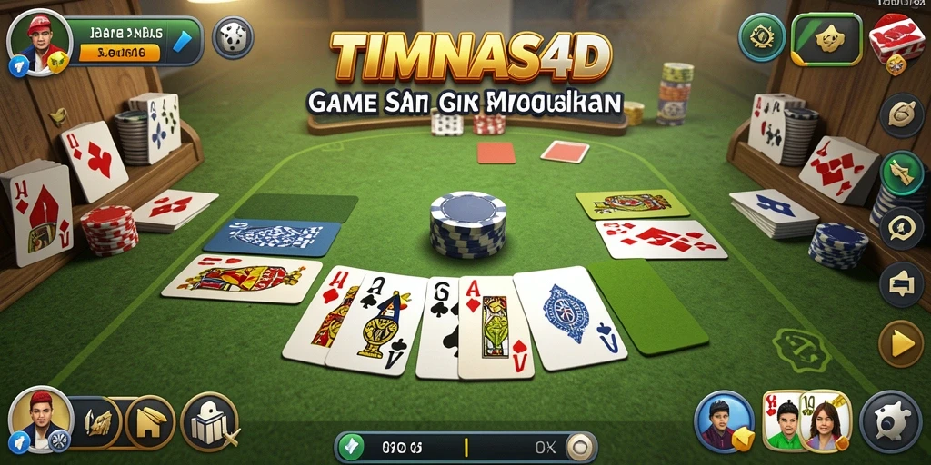 Screenshot gameplay Gaple TIMNAS4D yang menyenangkan dan seru.