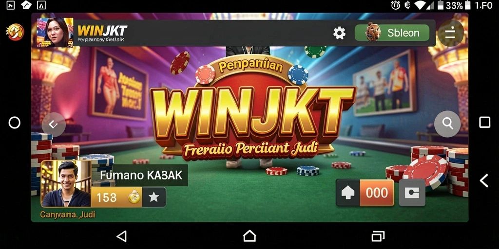 Screenshot gameplay WINJKT dengan tampilan kasino yang memukau.