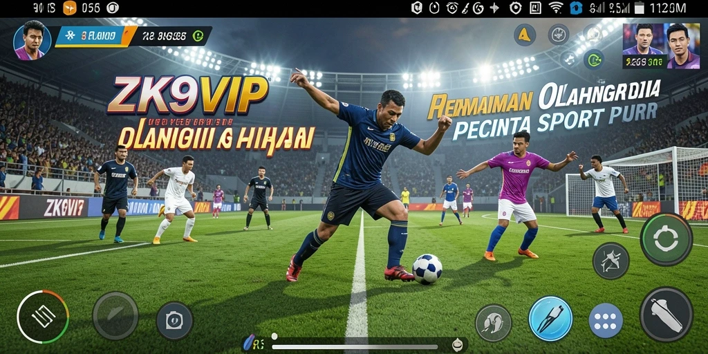 Tampilan gameplay ZK9VIP dengan aksi olahraga yang mendebarkan.