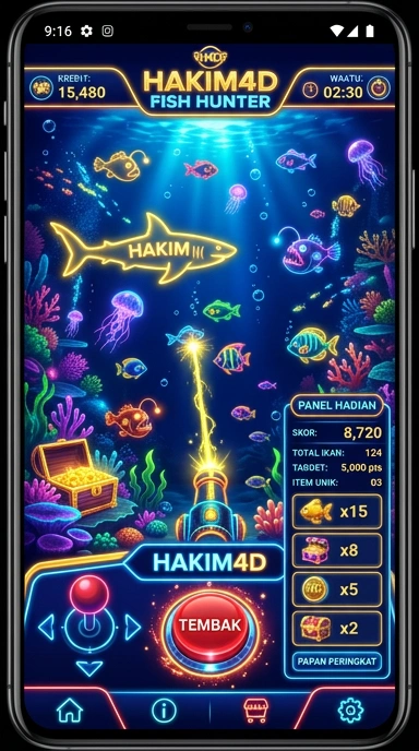 Tampilan utama aplikasi hakim4d yang menarik dan mudah digunakan.